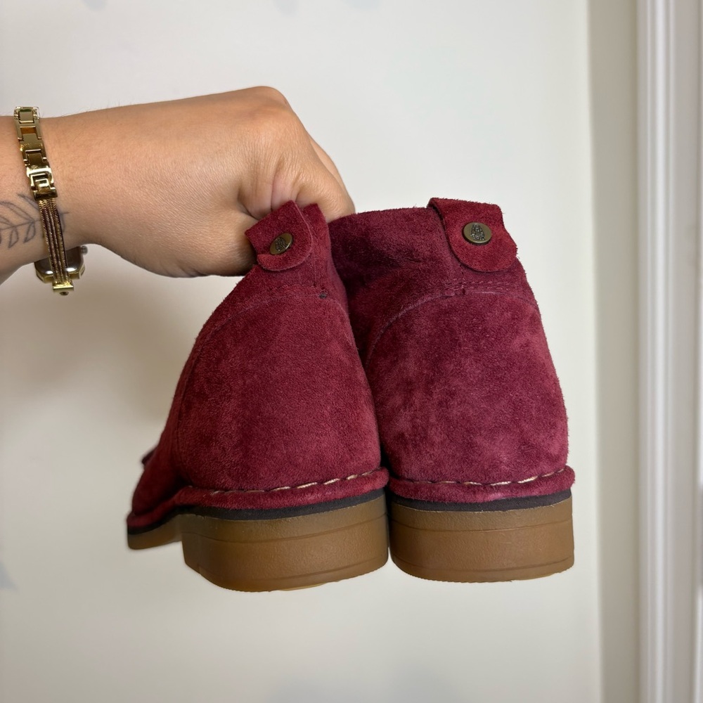 HUSH PUPPIES Red Suede CYRA CATELYN Ankle Booties - Picture 3 of 10